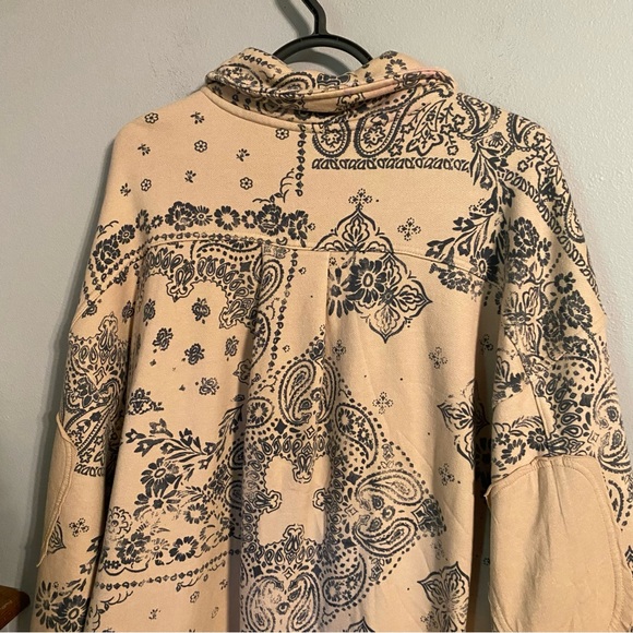 Free People West Coast Ruby Bandana Jacket in Parchment Sz M NEW - Picture 7 of 7